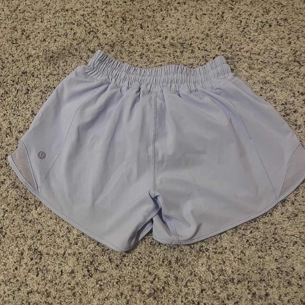 lululemon light blue hotty hot shorts 4 inch